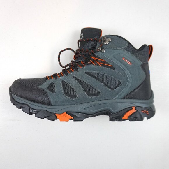 Men's Hi-Tec "Mesa Ravus Mid Hiker" Boots in Charcoal/Dark Grey/Burnt Orange - Picture 6 of 11